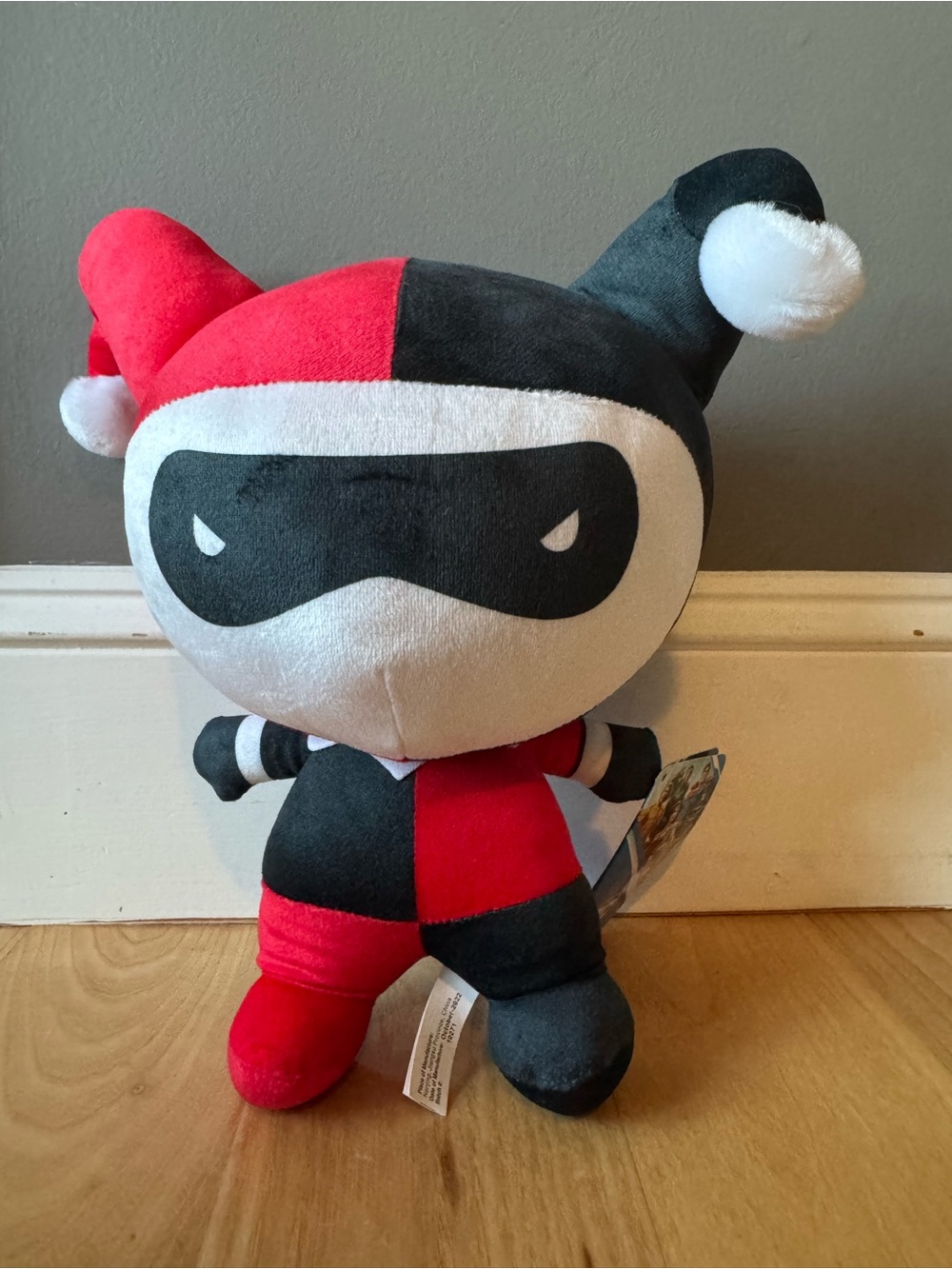 DC Comics Harley Quinn Chibi Plush 10” Toy Factory 2022 NWT Red Black
